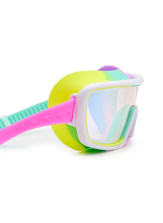 Pseudo Swirl Chromatic Kids Swimming Goggles - Ages 5+ - Anti Fog, No Leak, Non Slip, UV Protection - Hard Travel Case - Lead and Latex Free