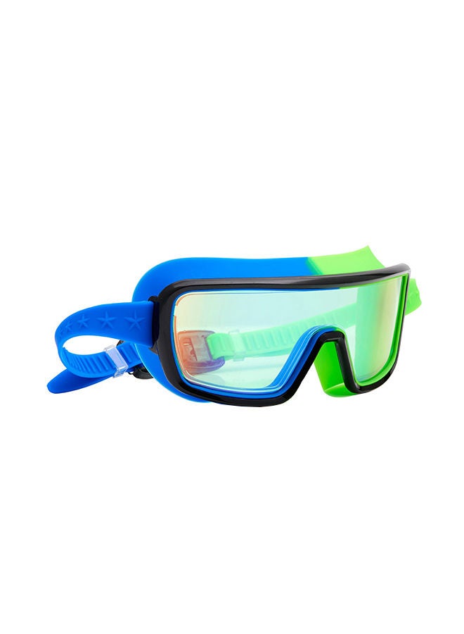Cyborg Cyan Prismatic Kids Swimming Goggles - Ages 5+ - Anti Fog, No Leak, Non Slip, UV Protection - Hard Travel Case - Lead and Latex Free