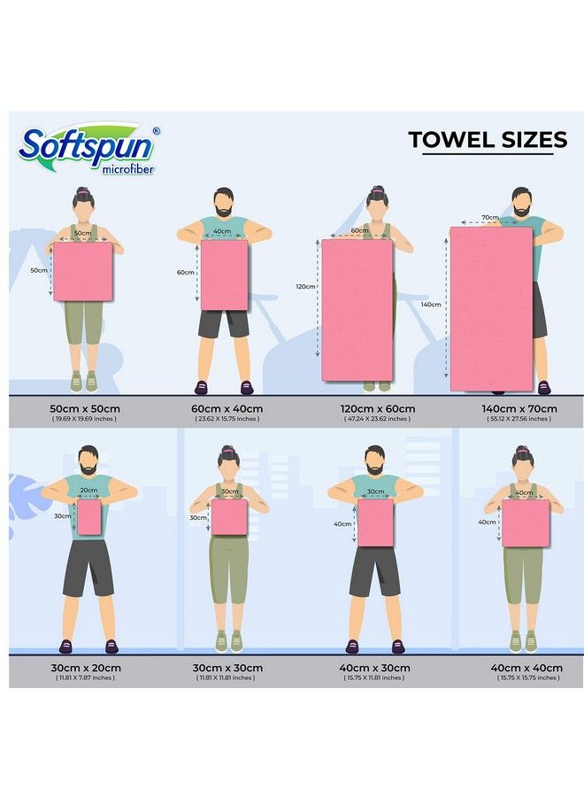 Microfiber Cloth 40X60 Cms 3 Piece Towel Set 340 Gsm (Grey) Multipurpose Super Soft Absorbent Cleaning Towels For Home Kitchen Car Cleans & Polishes Everything In Your Home.