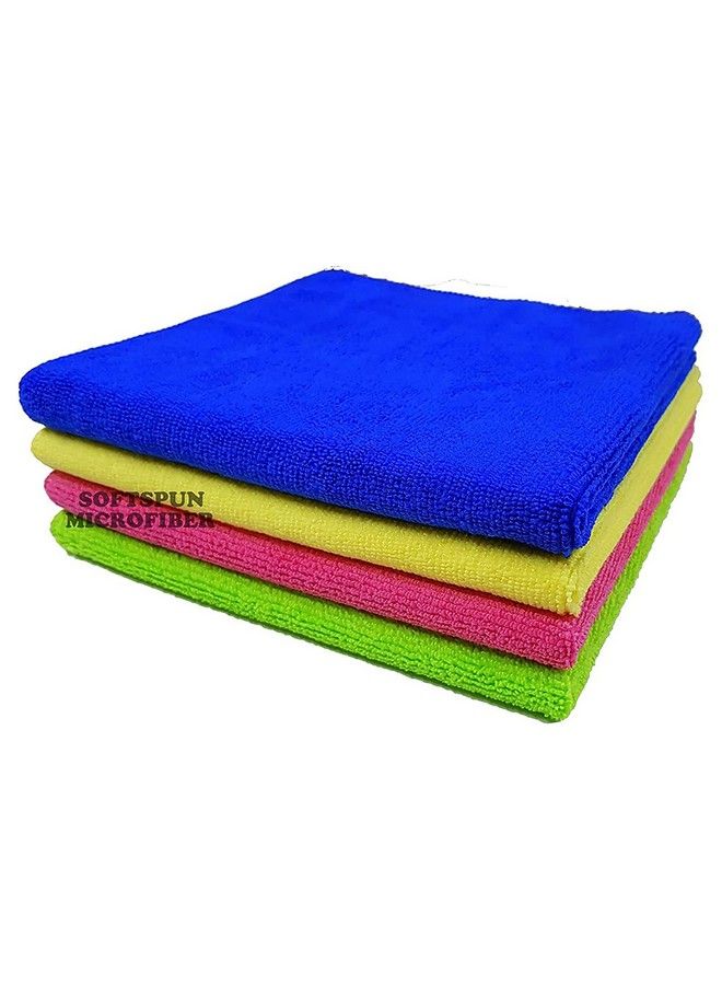 Microfiber Baby Hand & Face Wipes 30X30 Cms 4 Piece Towel Set 340 Gsm (Multicolor) Super Soft & Silky For Hand Face Body Hypoallergenic Sensitive Skin Wipes & Washcloths.