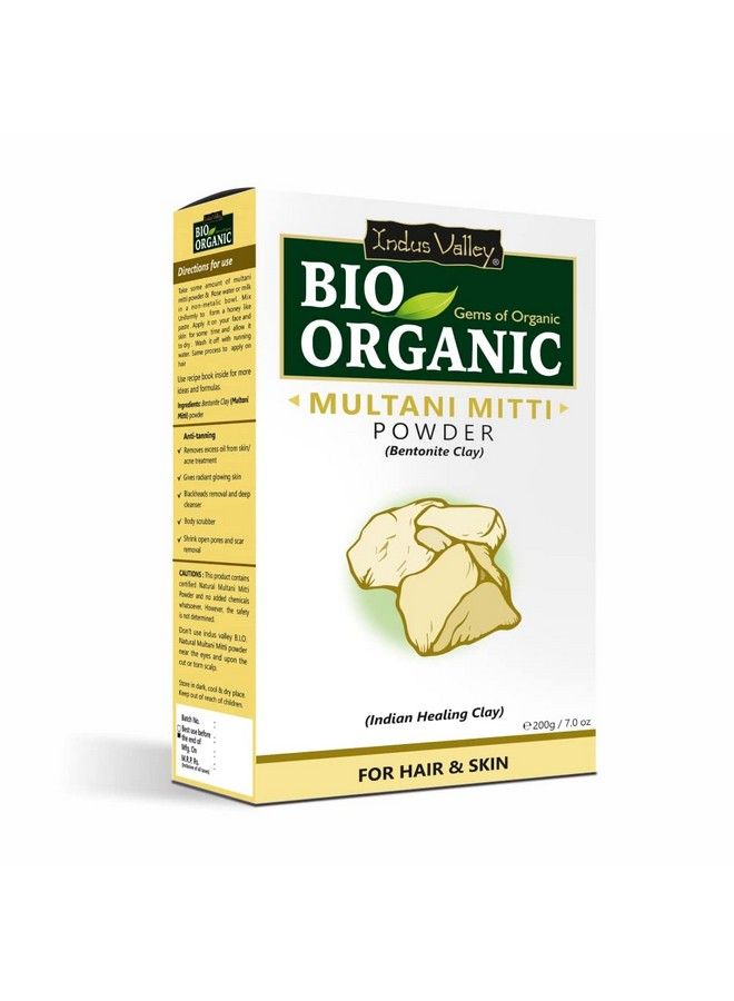 Bio Organic Multani Mitti Powder ; Healing Clay ; Bentonite Clay + Aloevera Cucumber Water Toner 200G+250Ml