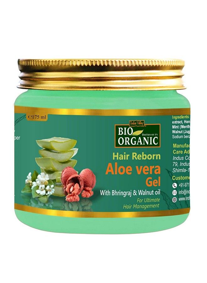 Bio Organic Nontoxic Aloe Vera Gel & Hair Reborn Gel For Acne Scars Glowing & Radiant Skin Treatment (175+175=350G)
