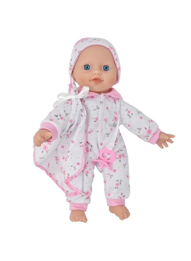 12 Inch Soft Body Baby Doll In Gift Box Baby Doll With Pacifier Blanket And Pink Floral Clothes