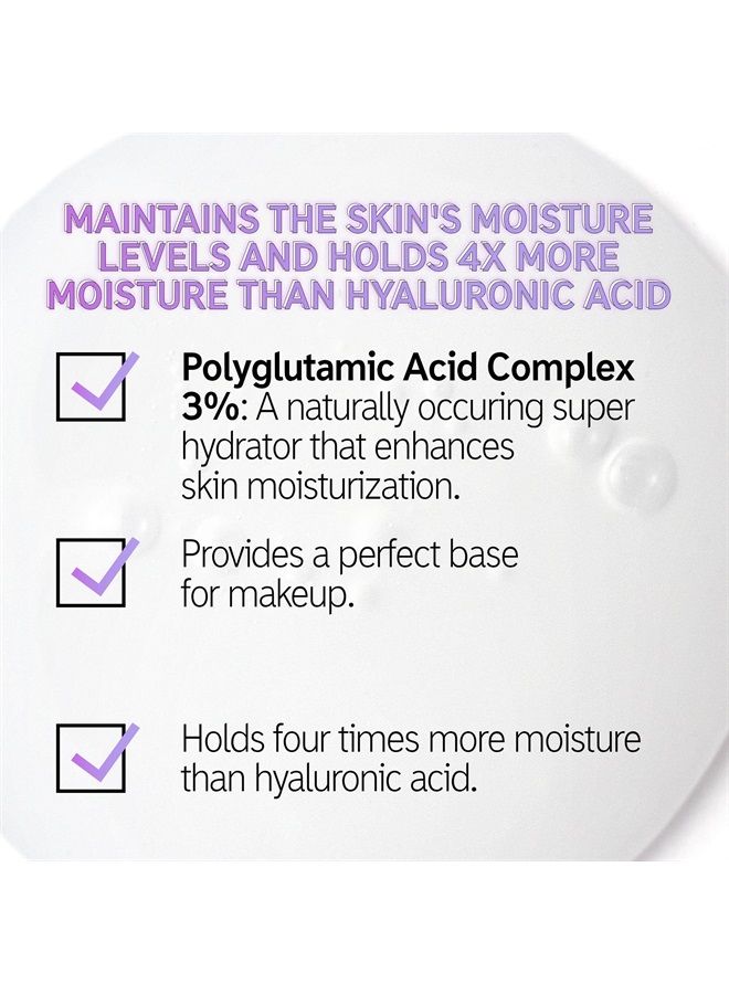 Polyglutamic Acid Serum, Face Serum to Moisturize Dry Skin, Reduce Fine Lines and Boost Radiance, 1.01 fl oz