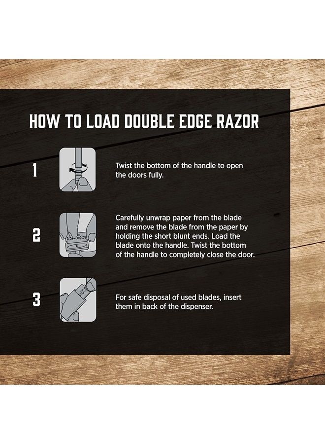 Double Edge Razor for Men With 5 Double Edge Razor Blades Refills