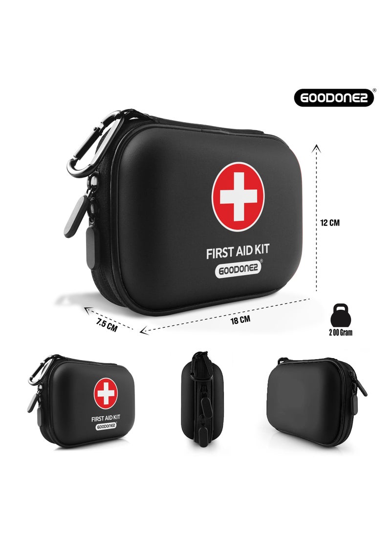 200 Pcs First Aid Kit Clean Treat Protect Minor Cuts Scrapes Home Office Black