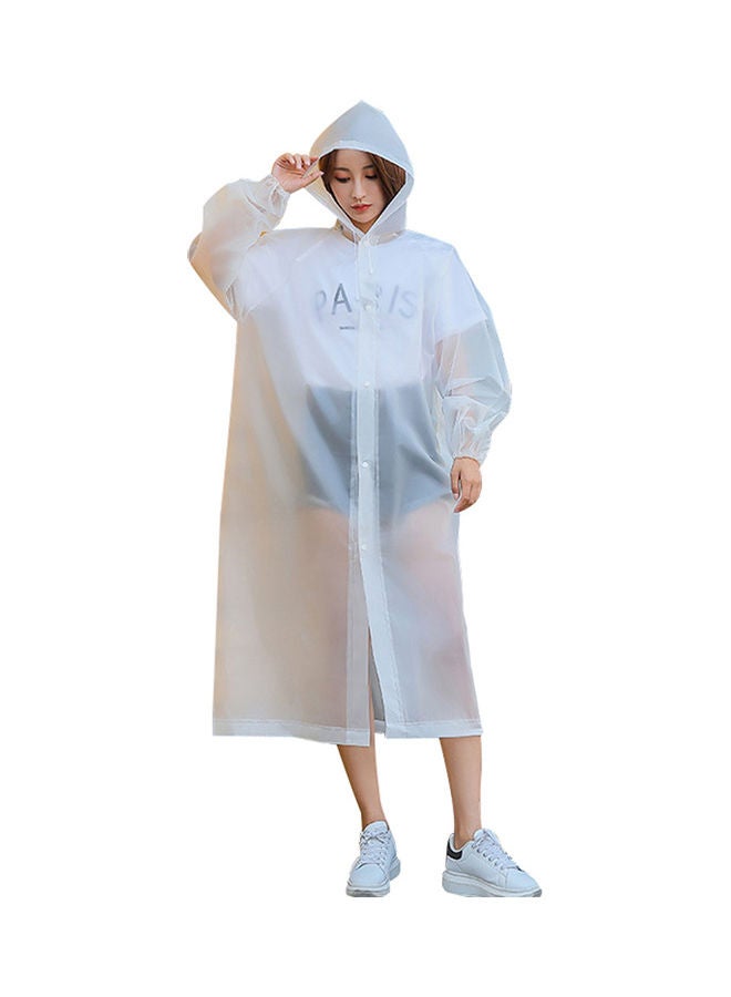 Unisex Outdoor Travel Waterproof Hooded Drawstring Raincoat Jacket Rainwear 0.142kg