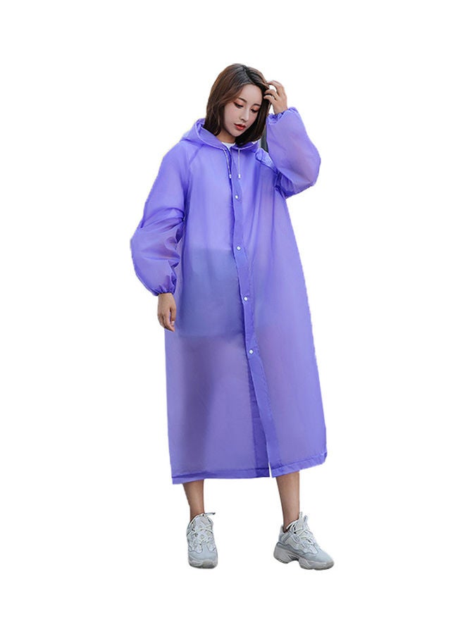 Unisex Outdoor Travel Waterproof Hooded Drawstring Raincoat Jacket Rainwear 0.139kg
