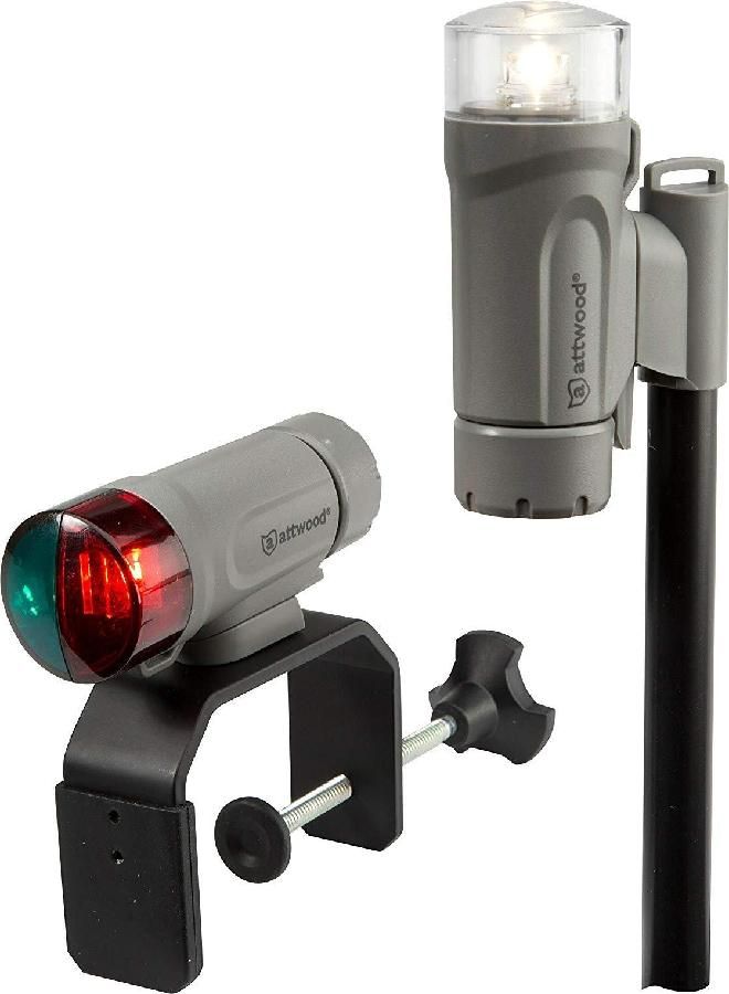 14196-7 Water-Resistant All-Craft Portable Navigation Light Kit, Marine Gray Finish