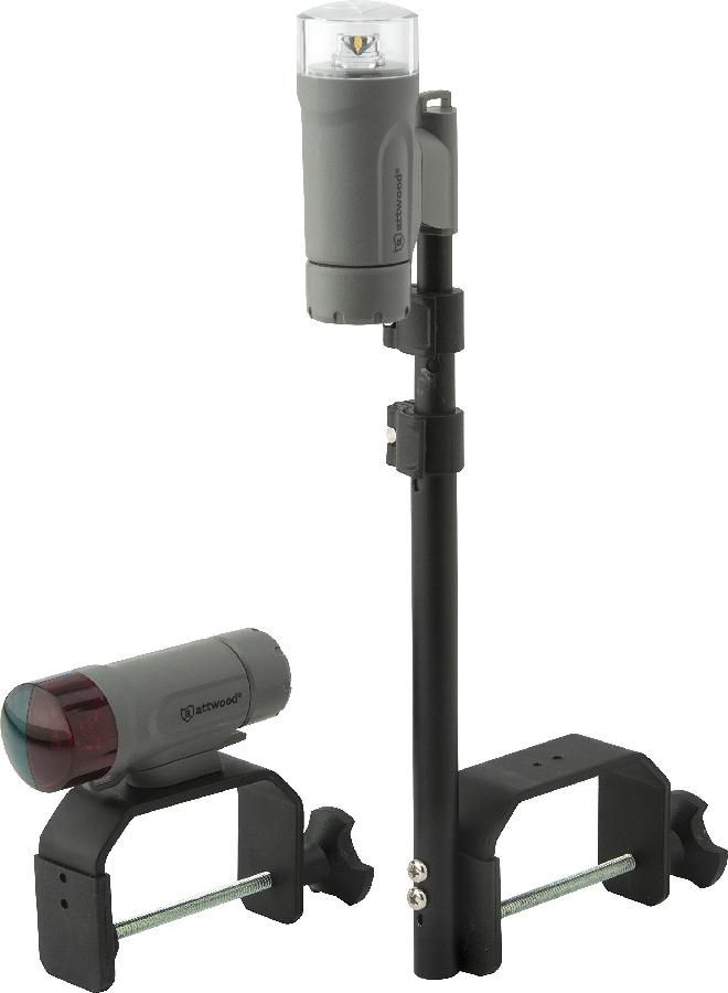 14190-7 Water-Resistant Portable Clamp-On Led Light Kit With Marine Gray Finish