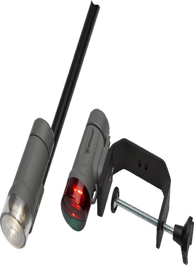 14190-7 Water-Resistant Portable Clamp-On Led Light Kit With Marine Gray Finish
