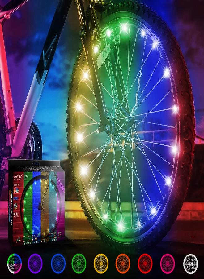 Life Bike Wheel Lights, Led Bicycle Wheel Lights For Bike Wheels & Tire Spokes, Fits Both Kids And Adult Bikes, Summer Fun Accessories & Gifts For Kids & Teens, 1 Pack (1 Wheel), Color-Changing