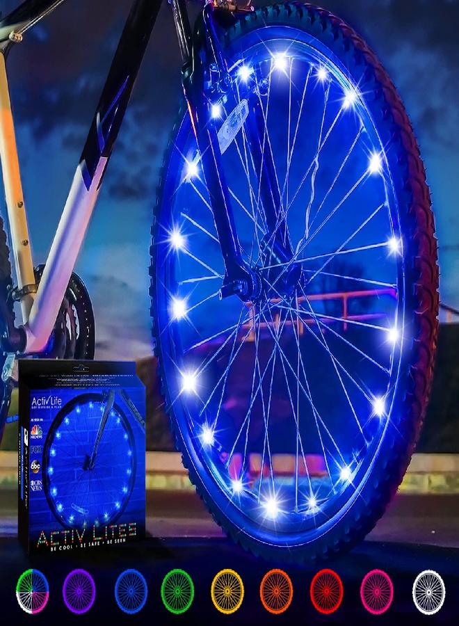 Life Bike Wheel Lights, Led Bicycle Wheel Lights For Bike Wheels & Tire Spokes, Fits Both Kids And Adult Bikes, Summer Fun Accessories & Gifts For Kids & Teens, 1 Pack (1 Wheel), Blue