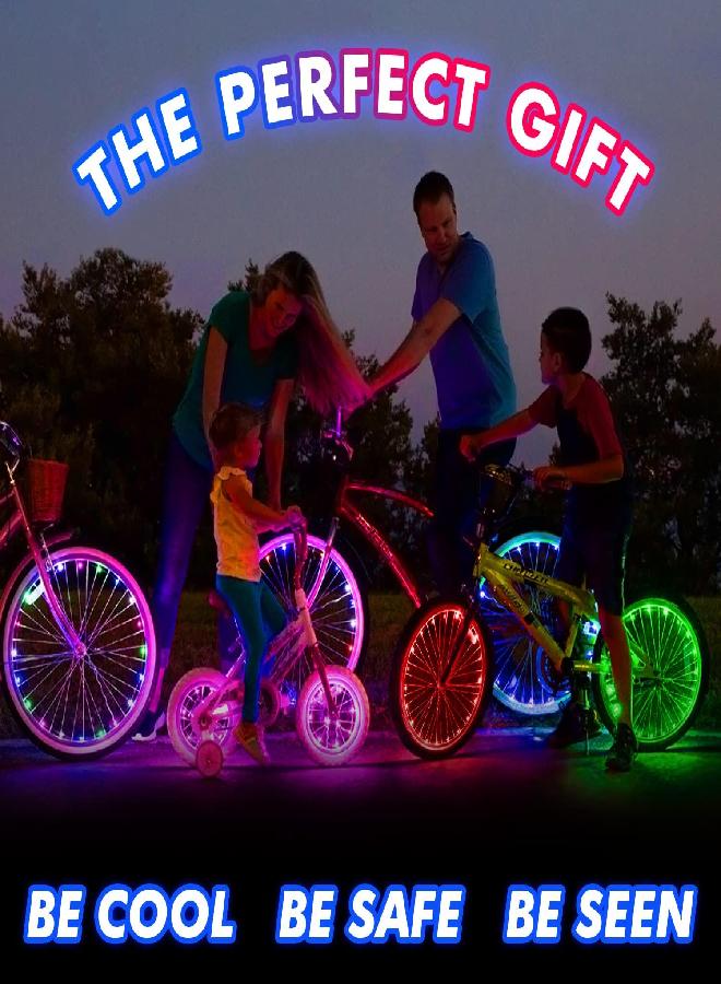 Life Bike Wheel Lights, Led Bicycle Wheel Lights For Bike Wheels & Tire Spokes, Fits Both Kids And Adult Bikes, Summer Fun Accessories & Gifts For Kids & Teens, 1 Pack (1 Wheel), Blue