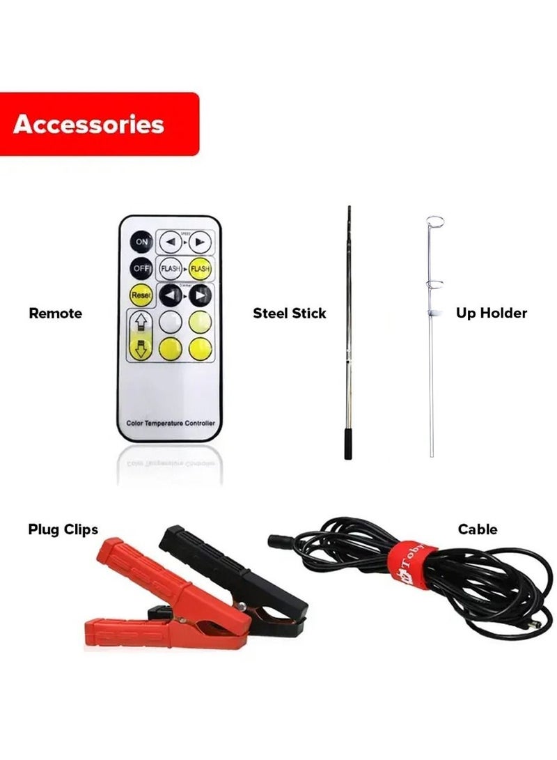 Free Tripod Stand With Camping Light N90000 LMS YW Super Bright Light 2 In 1 Lamp Yellow And White Best For Outdoor Picnic