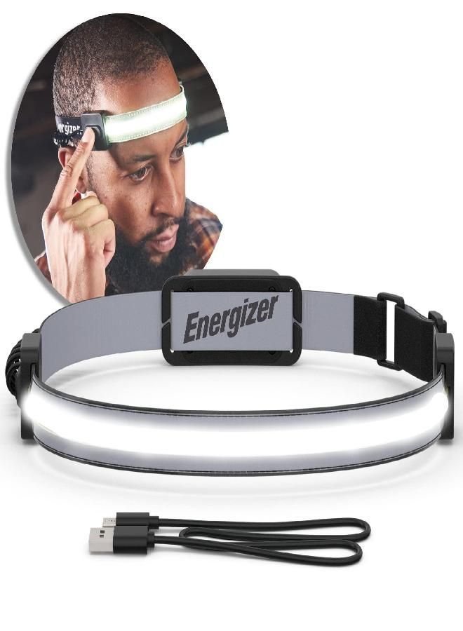Headlamp Rechargeable S400, Led Widebeam Head Light, Ipx4 Water Resistant Ultra Bright Headlamps For Camping, Outdoors, Emergency Power Outage (Usb Cable Included)