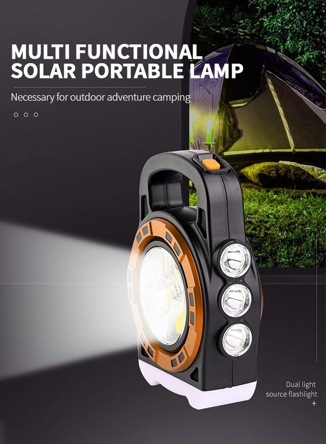 LED Camping Lantern Rechargeable,3 in 1 Solar USB Rechargeable Brightest LED Light,Waterproof Emergency Flashlight,Outdoor Hurricane Emergency Light,Tent Light