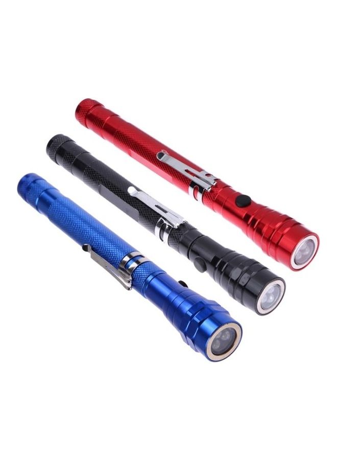 2-Piece 1W Flexible Magnet Camping Telescopic Head Flashlight