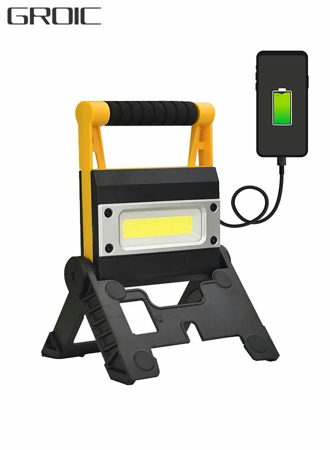 Camping Lights USB Rechargeable Work Light, Portable LED Light Waterproof Flood Lights for Automotive Work, Power Outages Outdoor Camping Hiking and Job Site Lighting