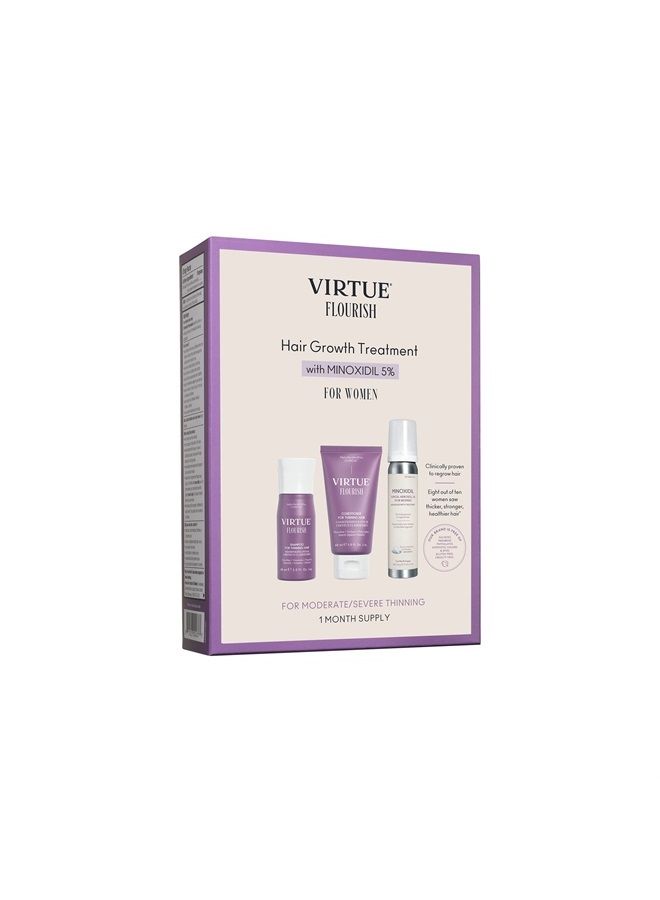 Virtue Flourish Hair Growth Regimen | 1 Month Kit