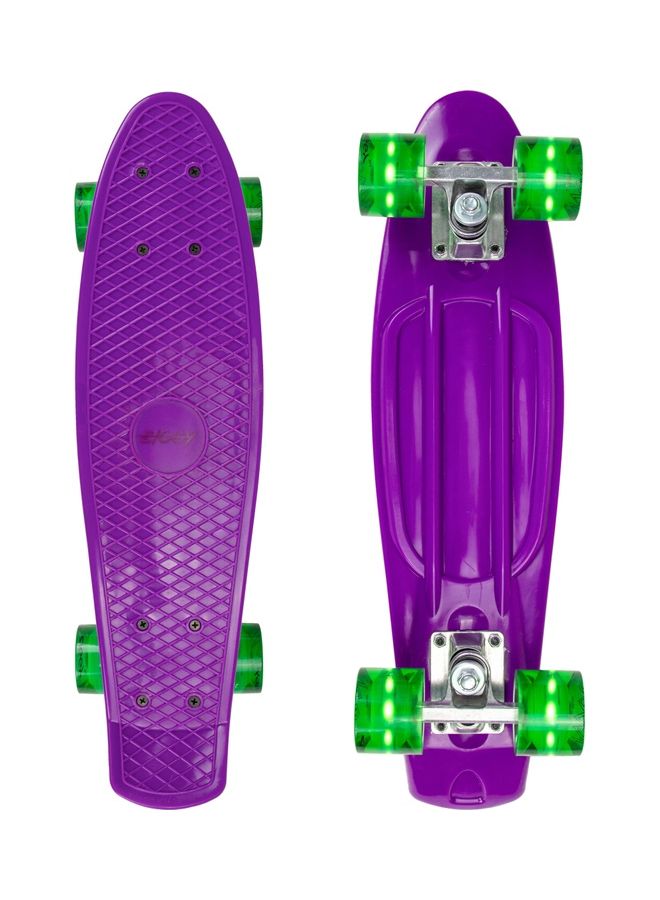 LED Light Up Skateboard for Kids Ages 6-12, Teens and Adults with Strong Aluminum Trucks and Lighted PU Wheels; Mini Cruiser Kid Skateboard for Girls and Boys Beginners 22inch