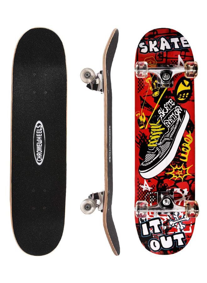 Adhesive Skateboard Sticker And Flash Wheel With Carry Bag 31.8inch