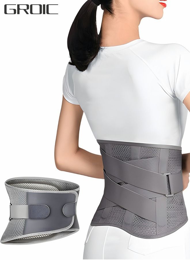 Self Heating Waist Protection,Back Braces for Lower Back Pain Relief with 4 Stays,Breathable Back Support Belt with 3 gaskets,Sports Protective Equipment