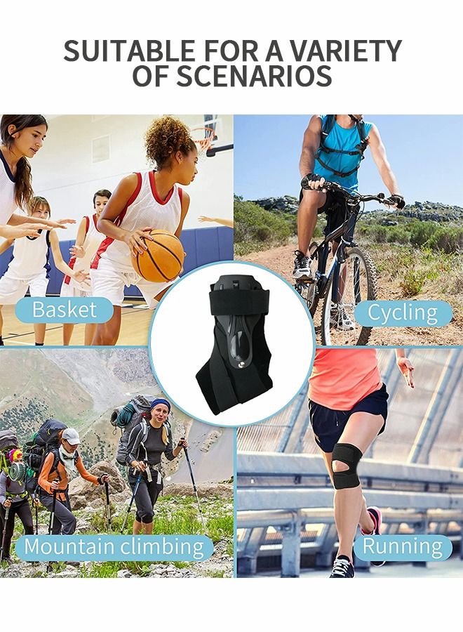 Ankle Brace, Ankle Stabilization Support, Ankle Sprain Prevention Ankle Protector, Ankle Injury Recovery Wrap, Lace Up Ankle Support for Running, Basketball, Volleyball (L)