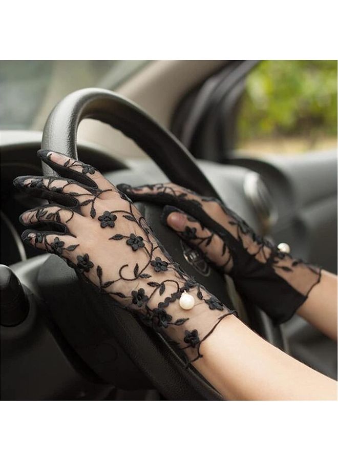 Lace Sun Protection Driving Gloves One Size