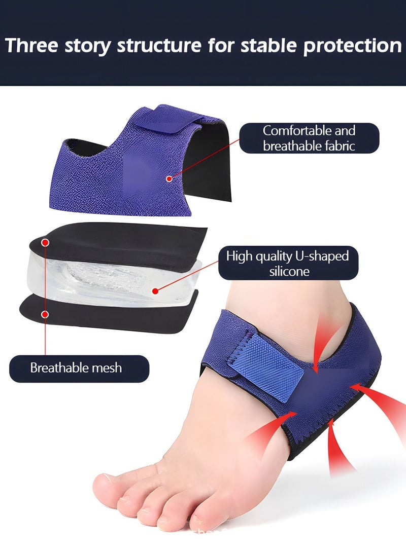 Heel Protectors, Heel Cups, Heel Sleeve, Support for Heel Pain, Plantar Fasciitis, Achilles Tendinitis,Adjustable Heel Pads for Heel Pain Relief,Sports Protection Parts