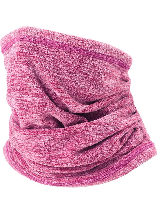 Winter Sports Neck Warm Collar Thicken Soft Face Scarf Mask Neck Gaiter Neck Cover for Winter Rose Red 30.00*1.00*25.00cm