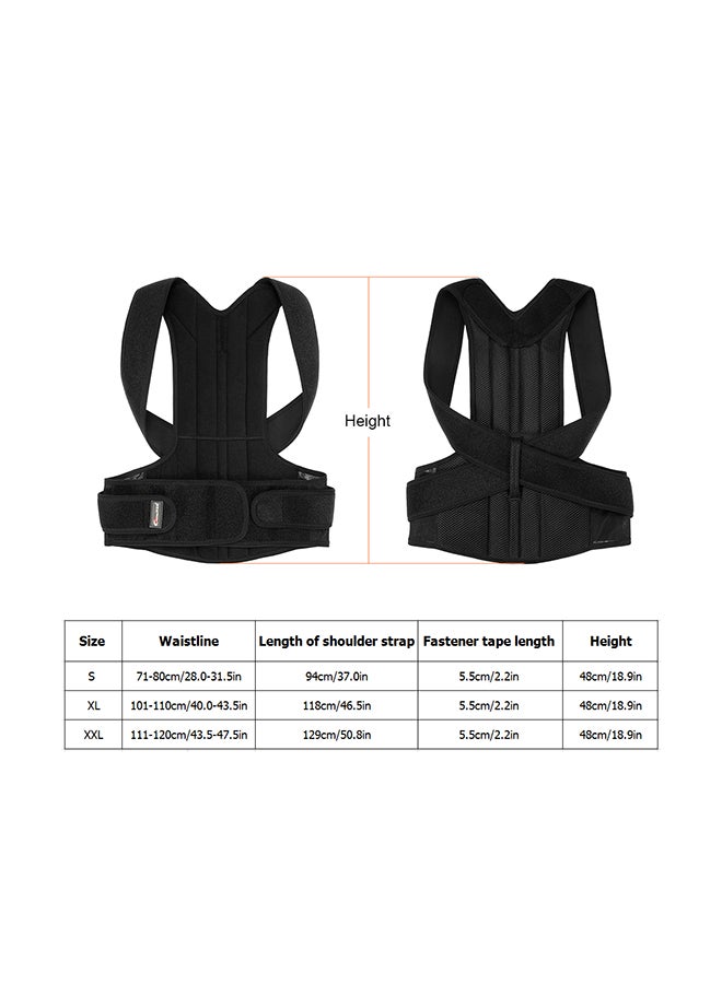 Adjustable Posture Shoulder Support Corrector Strap 38X5X15cm 38X5X15cm