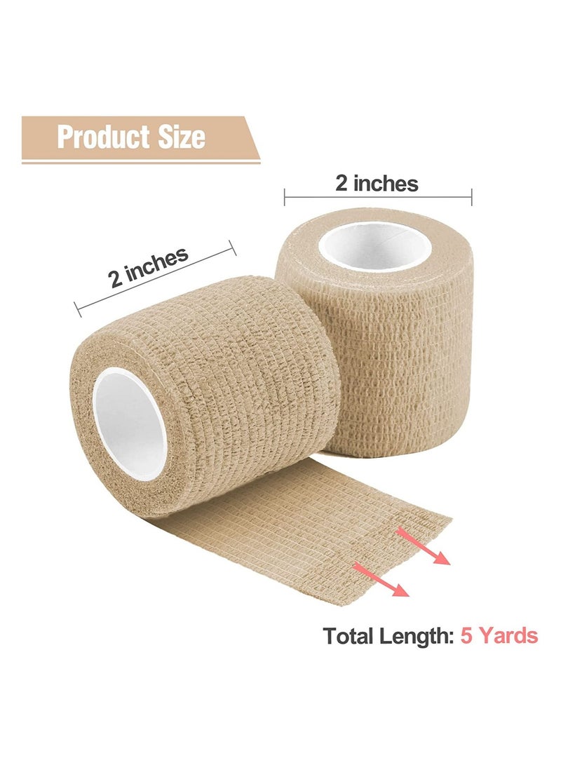 12-Piece Self Adherent Elastic Bandage Breathable Wrap Tape