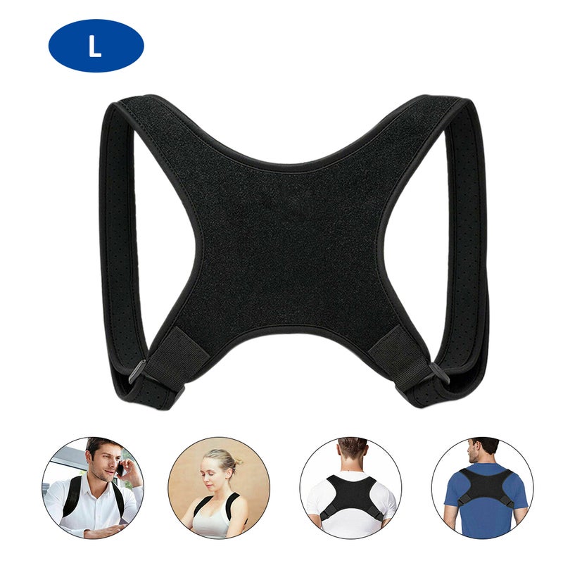 Posture Corrector Women Men Adjustable Shoulder Brace Back Support Strap Belt 18cm