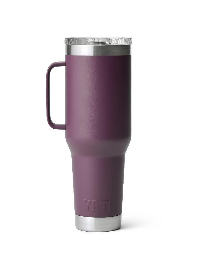 Rambler 30 Oz Travel Mug, Stainless Steel, Vacuum Insulated With Stronghold Lid, Nordic Purple