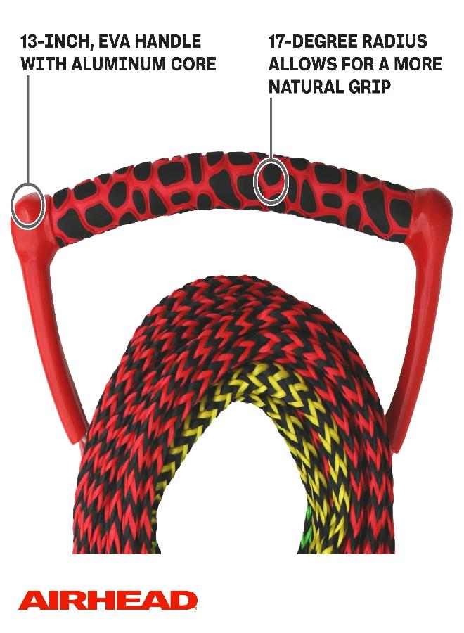Water Ski Rope With Radius Handle, 3 Section For Water Skis, Wakeboards And Kneeboards
