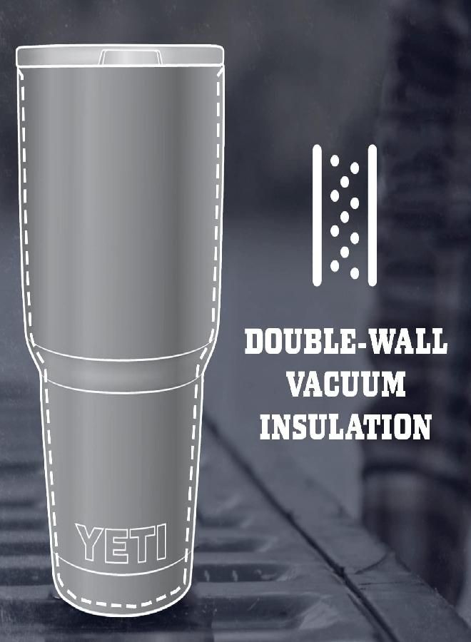 Rambler 30 Oz Tumbler, Stainless Steel, Vacuum Insulated With Magslider Lid, Nordic Purple