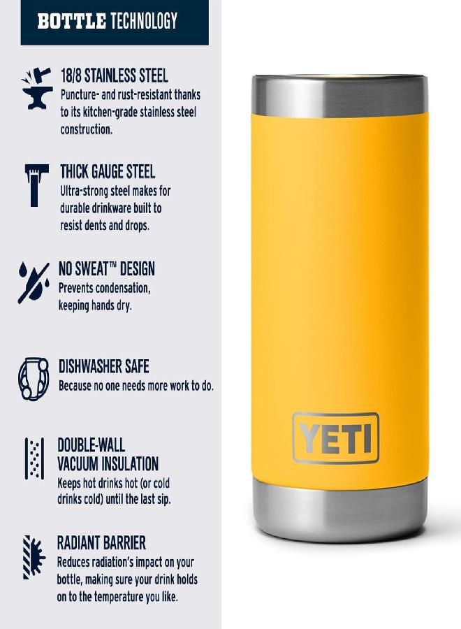 YETI Rambler Jr. 12 oz Kids Bottle, with Straw Cap, Alpine Yellow