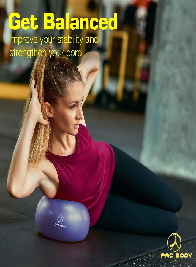 Pilates Ball Small Exercise Ball, 9 Inch Bender Ball, Mini Soft Yoga Ball, Workout Ball For Stability, Barre, Fitness, Ab, Core, Physio And Physical Therapy Ball At Home Gym & Office (Indigo)