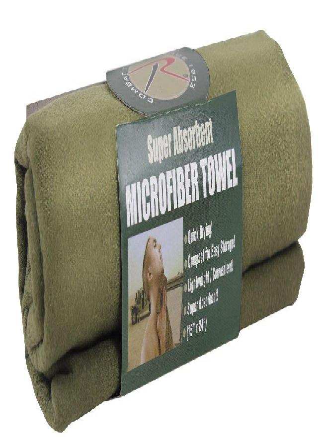 Microfiber Towel, Olive Drab, 30