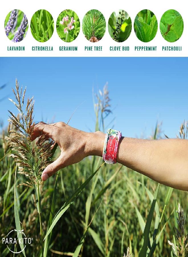 PARA'KITO Mosquito Insect & Bug Repellent Wristband - Waterproof, Outdoor Pest Repeller Bracelet w/Natural Essential Oils (Turquoise)