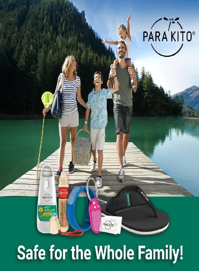 PARA'KITO Mosquito Insect & Bug Repellent Wristband - Waterproof, Outdoor Pest Repeller Bracelet w/Natural Essential Oils (Turquoise)