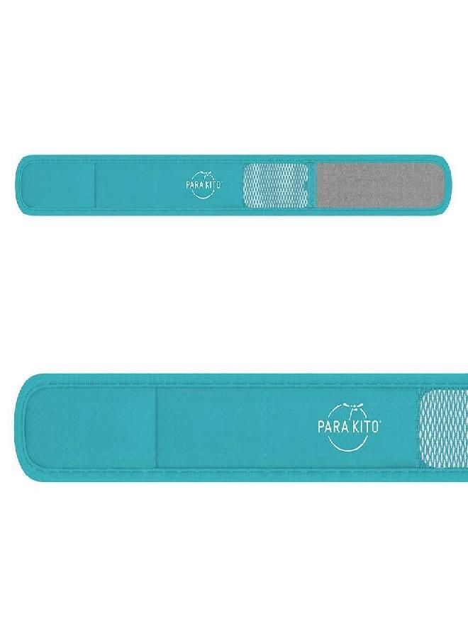 PARA'KITO Mosquito Insect & Bug Repellent Wristband - Waterproof, Outdoor Pest Repeller Bracelet w/Natural Essential Oils (Turquoise)