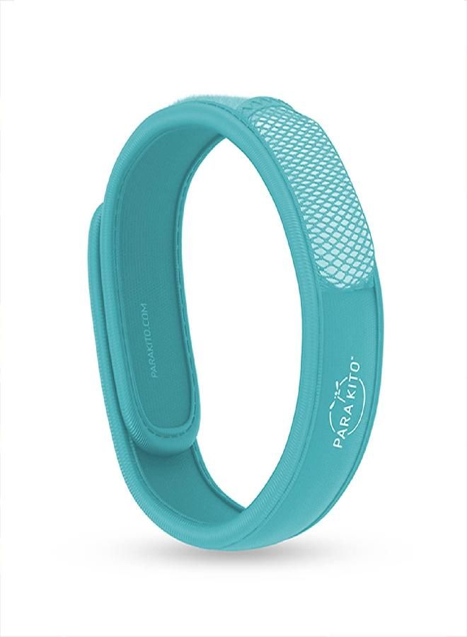 PARA'KITO Mosquito Insect & Bug Repellent Wristband - Waterproof, Outdoor Pest Repeller Bracelet w/Natural Essential Oils (Turquoise)