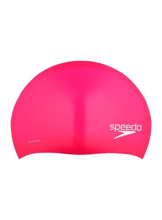 Unisex-Adult Swim Cap Silicone Long Hair , Pink
