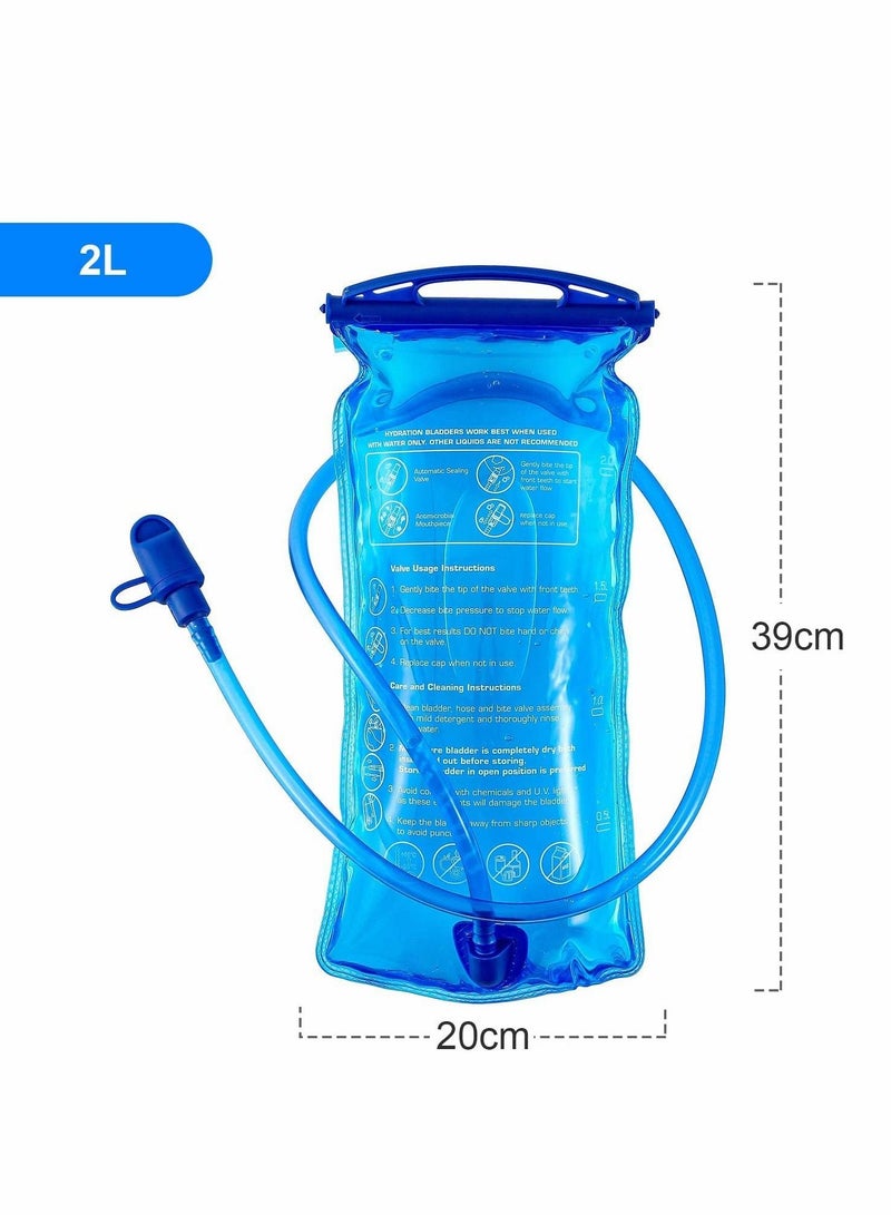 Hydration Bladder, Water Bladder BPA Free, 2 Liter Large Opening Water Reservoir, Leak Proof Military Water Storage Bladder Bag for Cycling Hiking Camping Biking Running