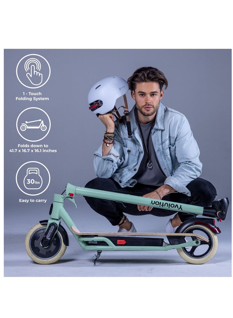 Yvolution YES Electric Scooter, Kick Scooter with 350W Motor and LED Display, Max Speed  25 kmh, 8.5