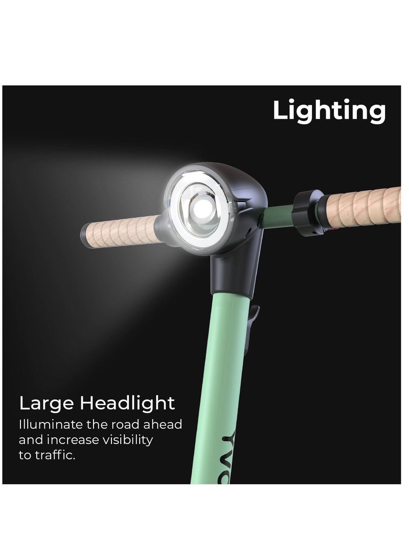Yvolution YES Electric Scooter, Kick Scooter with 350W Motor and LED Display, Max Speed  25 kmh, 8.5