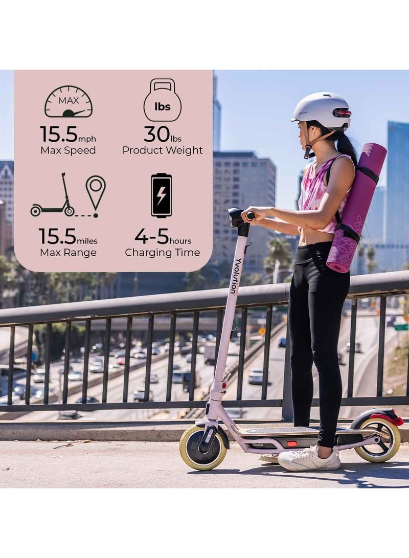 Yvolution YES Electric Scooter, Kick Scooter with 350W Motor and LED Display, Max Speed 25 kmh, 8.5