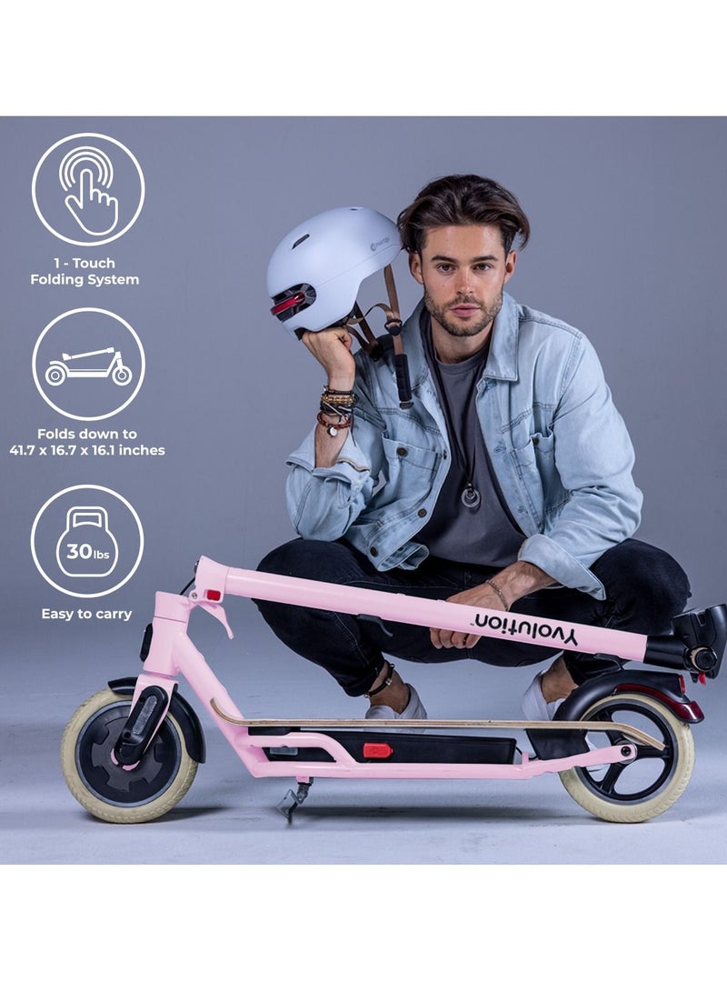 Yvolution YES Electric Scooter, Kick Scooter with 350W Motor and LED Display, Max Speed 25 kmh, 8.5